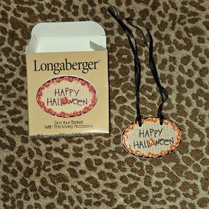 Longaberger Halloween Hanging Ornament - Orange and Black